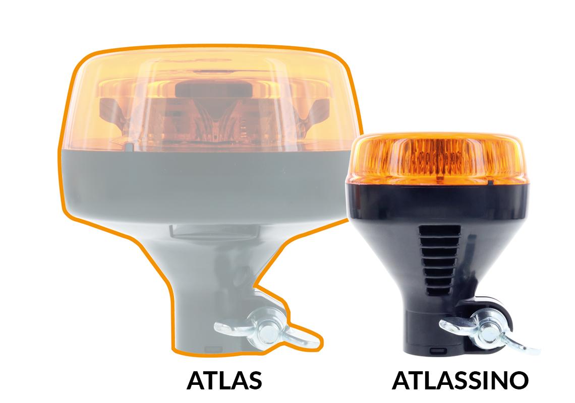 ATLASSINO LED BEACON DIN POLE MOUNTING FLASH LIGHT AMBER